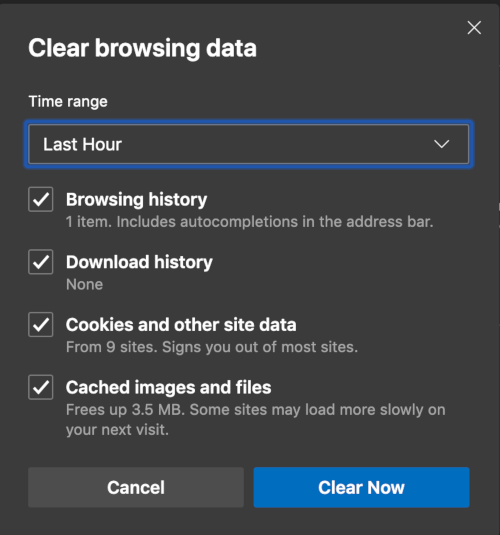 Edge Clear Browsing Data Edge Clear Browsing Data