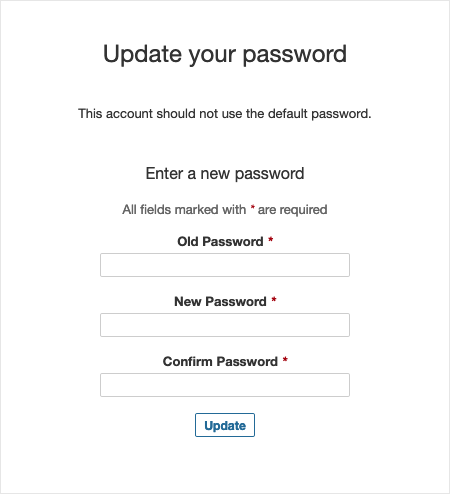 SonarQube prompting to change initial administrator password SonarQube prompting to change initial administrator password