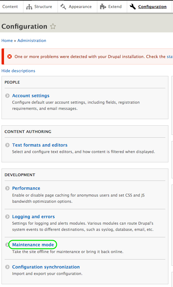 Maintenance Mode Maintenance Mode