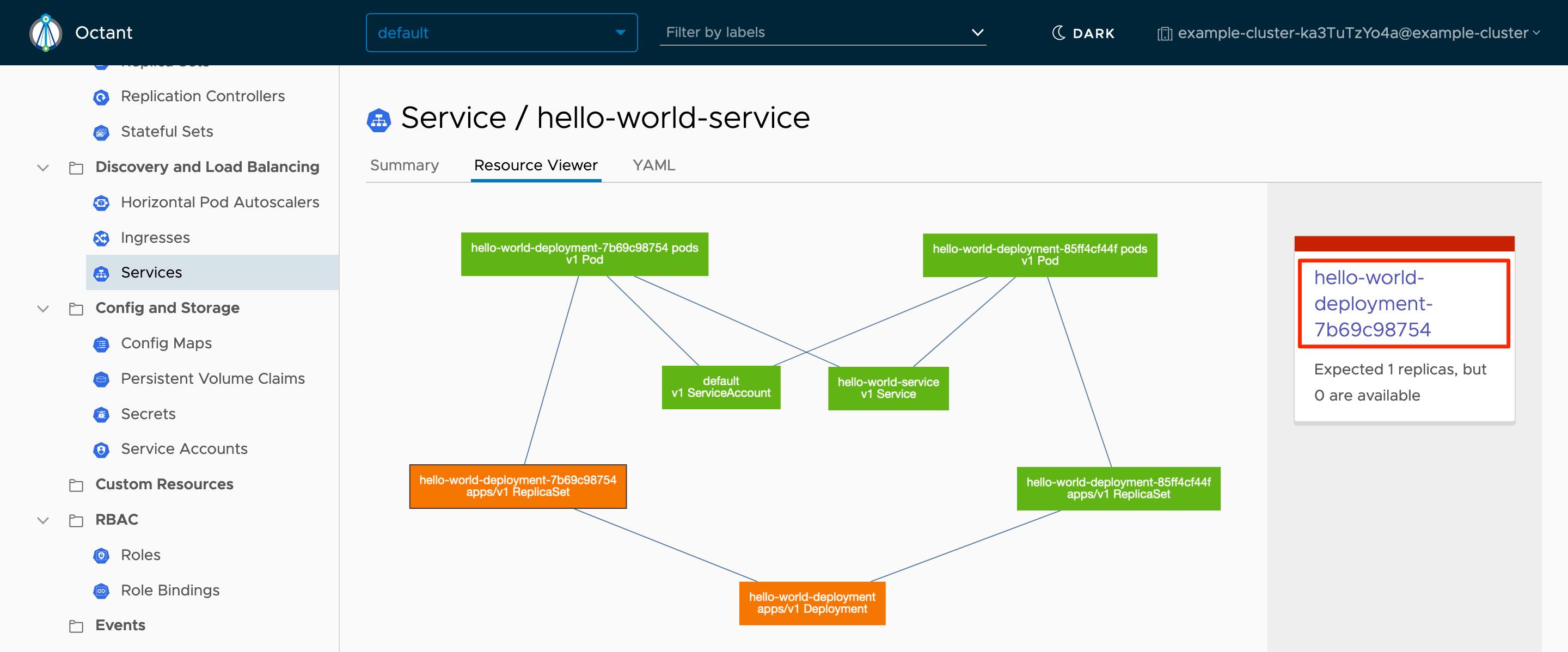 Octant Service Resource Viewer - Hello World 2.0 (after manifest update) Octant Service Resource Viewer - Hello World 2.0 (after manifest update)